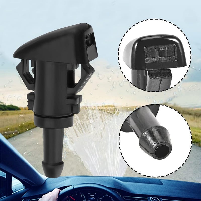 DWARFOO 4 PCS Front Windshield Washer Nozzles, Washer Spray Jet Kit Fit for Chrysler, Dodge, Replaces OEM #: 4805742AB / 5113049AA / 55077460AA / 5303833AA / 5116079AA - Image 4